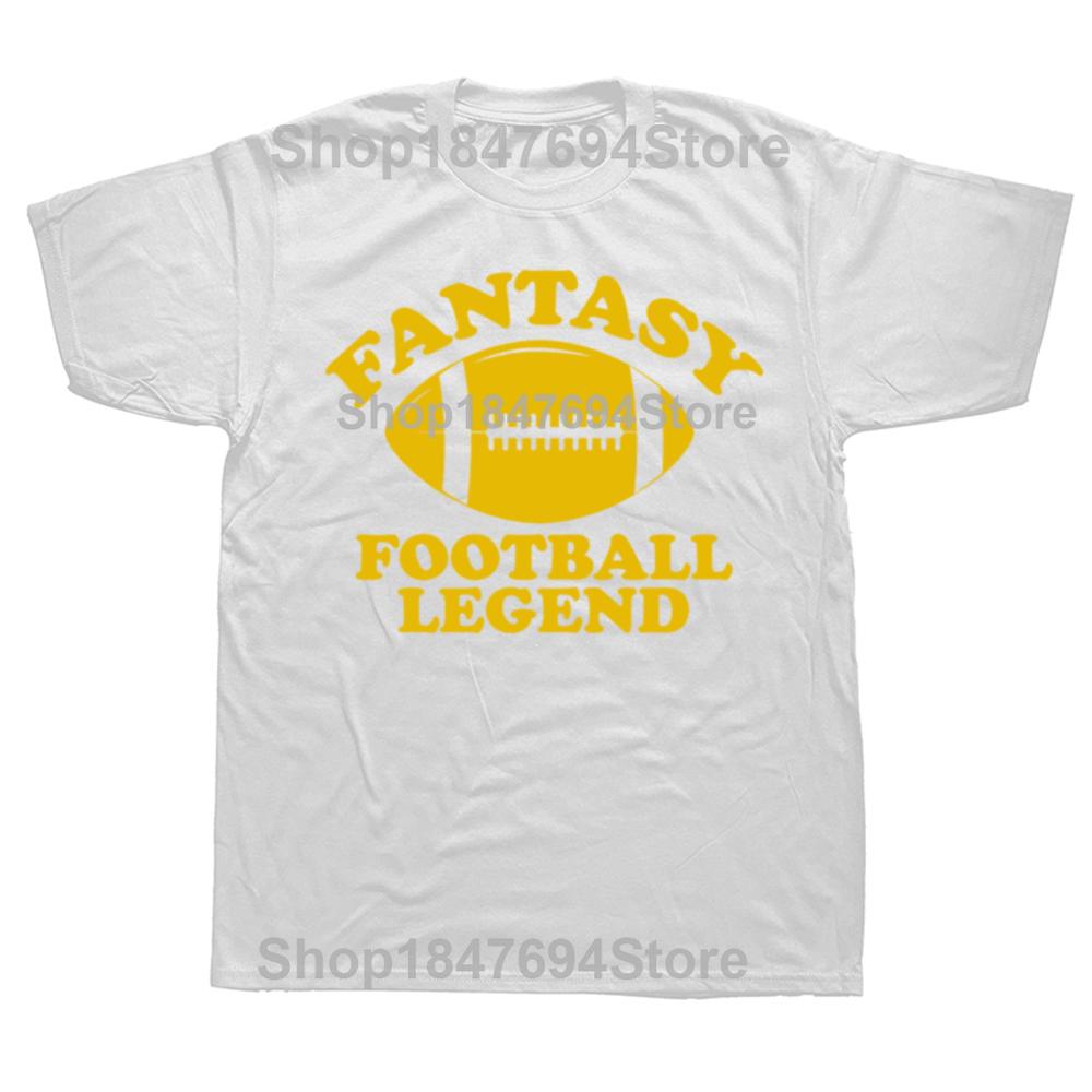 Funny Fantasy Football Legend Graphic 100% Cotton T-shirts Men Women's Fashion Casual Tshirt Dad Oversized Streetwear T Shirt