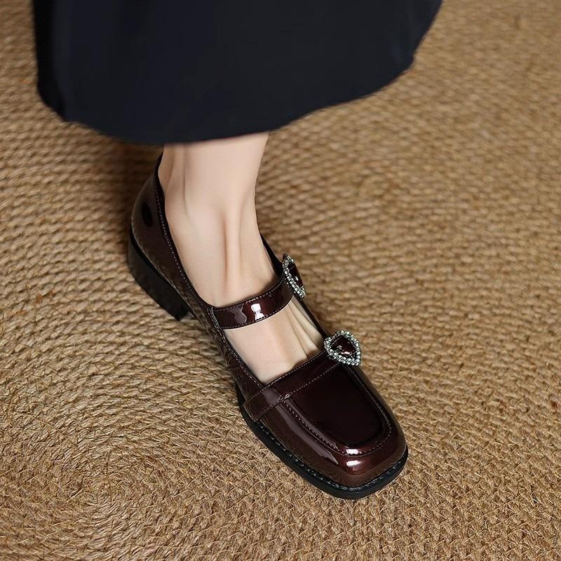 Fashion Ladies Shoes 2025 Brand Buckle Strap Women's High Heels Fashion Crystal Office and Career New Square Toe Best Seller High Heels