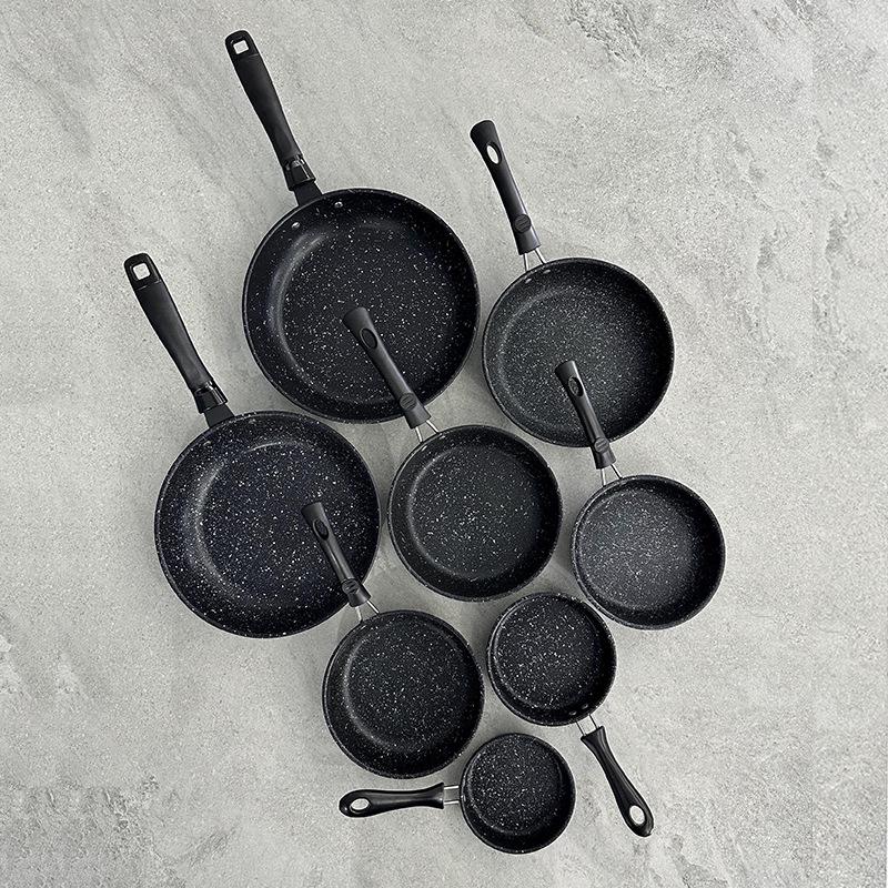Maifan Stone Non-Stick Mini Wok for Stir-Fry, Steak, Vegetables, Pancakes, and Dumplings; Induction Compatible.