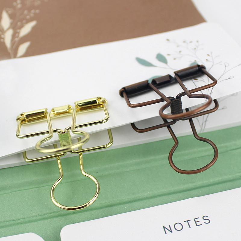 5PCS Metal Office Clip Paper Binder Clip Decorative Paper Stationery Cute Diary Clip HXZ05