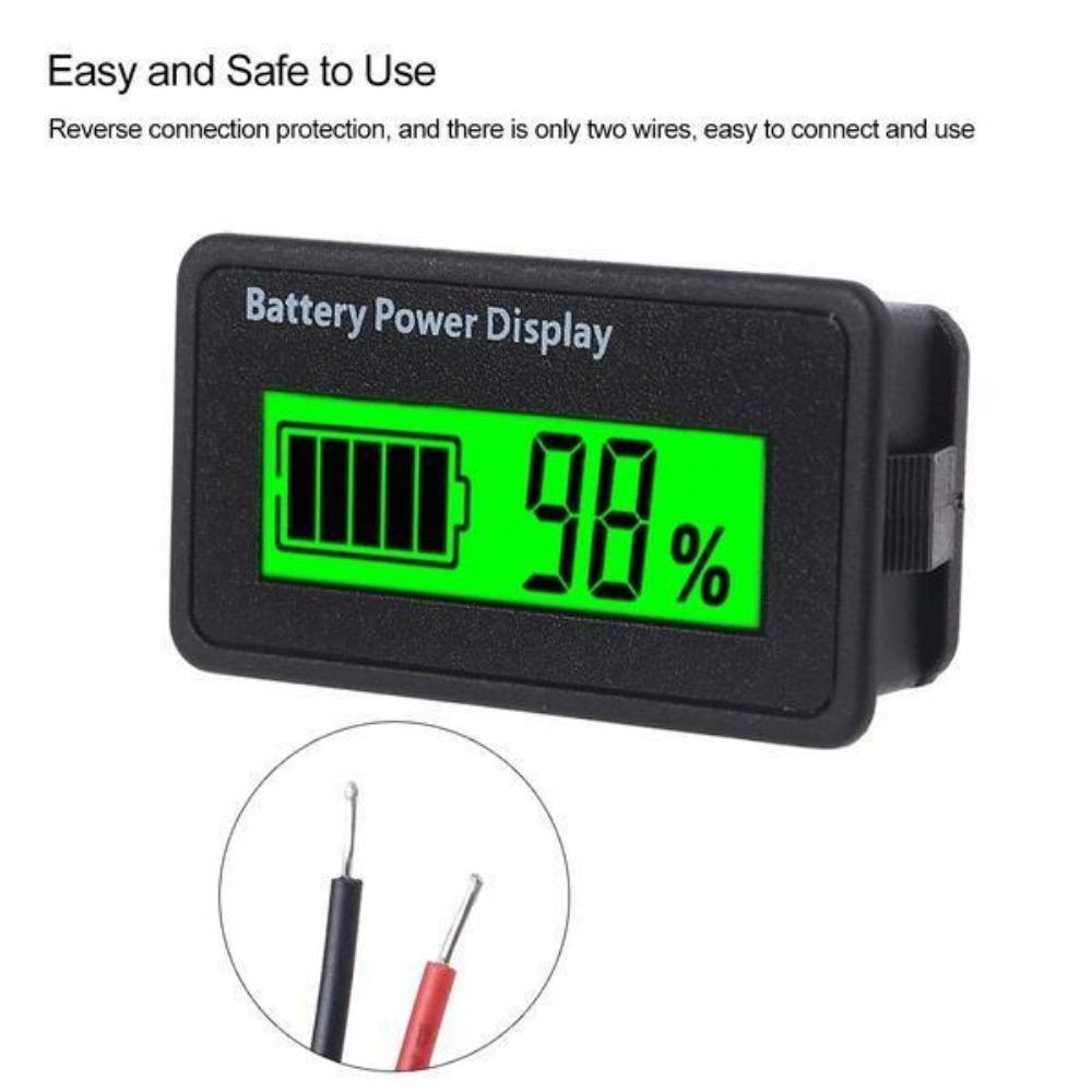 Universal LCD Battery Capacity Monitor 12V 24V 48V Digital Voltmeter for Car Motorcycle Lithium Lead-acid Battery