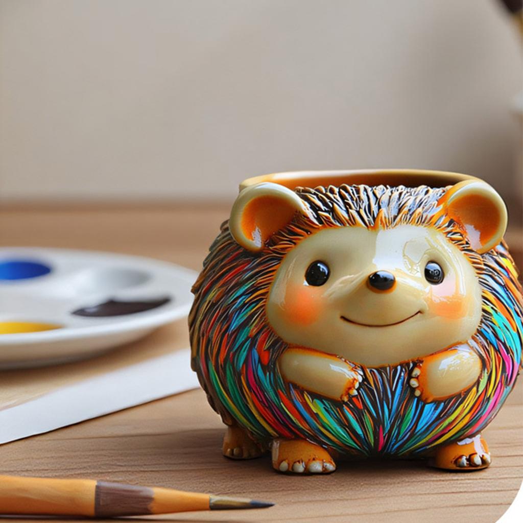 Reusable Silicone Hedgehog Mold Silicone Texture for Handmade Resin Art Crafting Decorative Planters Unique Gift Ideas