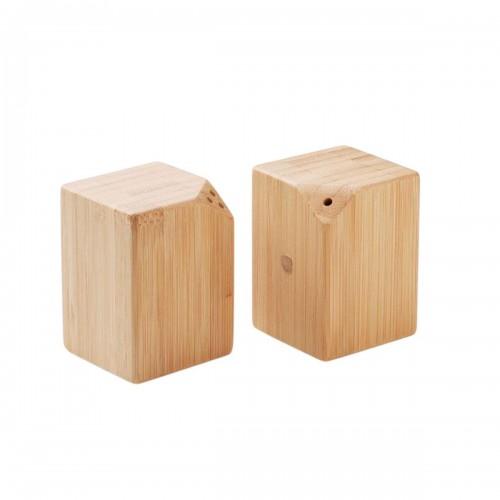 MidOcean Both Bamboo Salt and Pepper Shakers