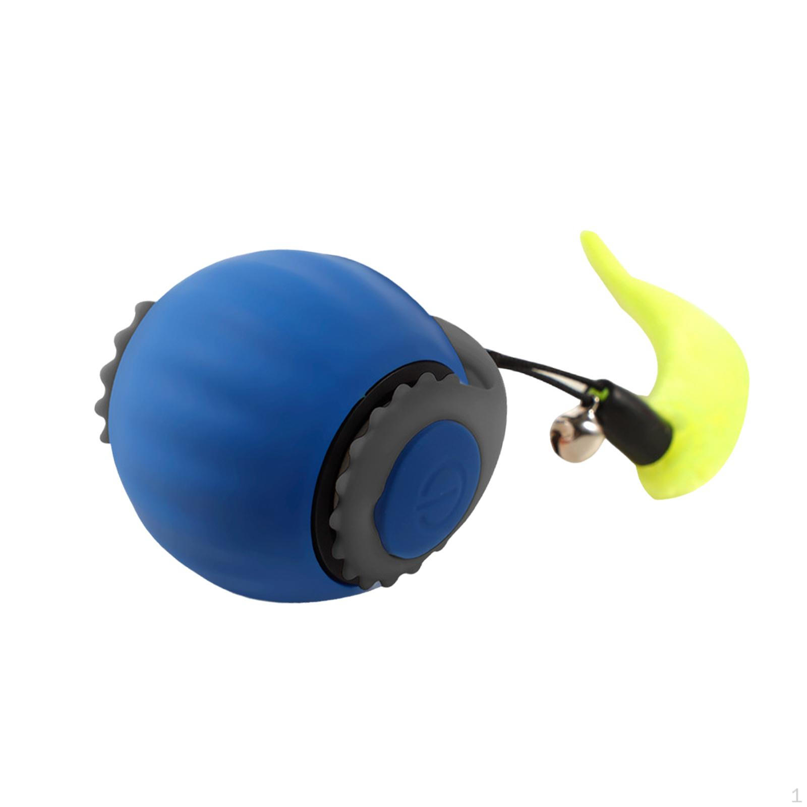 

Интерактивная игрушка-мяч для кошек, автоматическая электрическая головоломка со световым вращением синий