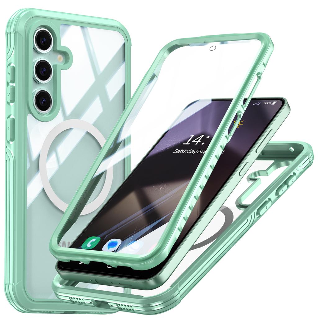 Tempered Glass Protector Case for Samsung galaxy A16 S24FE S24 Plus S23 Ultra A55 Transparent 360 Full Protective Clear TPU Case