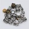 20pcs Big Hole Round Carved Spacer Beads For Jewelry Making Antique Silver Color DIY Crafts Making Findings Handmade Findings