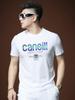 Ozhouzhan Trendy Men's Short Sleeve T-shirt Summer Trendy Brand Casual Round Neck Letter Hot Drilling Top Half Sleeve T-shirt Men