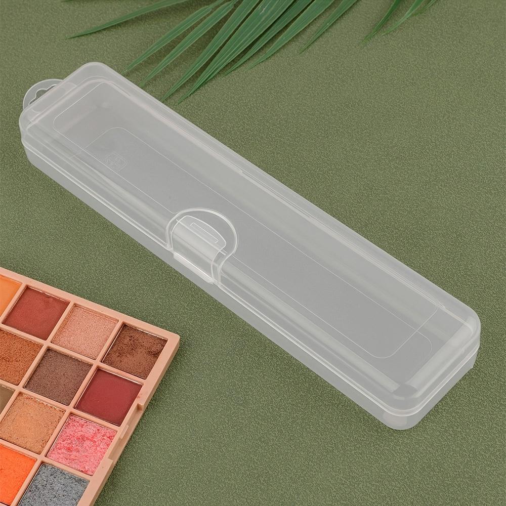Transparent Flip Portable Storage Box Eyebrow Pencil Toothbrush Storage Box Travel Makeup Brush Storage Container
