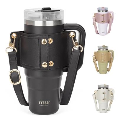 Porta Tumbler TYESO, Porta Bottiglia d'Acqua con Tracolla Regolabile, 65-118cm, con Scomparto per Carte, Comodo per Trasportare Tumbler, Perfetto