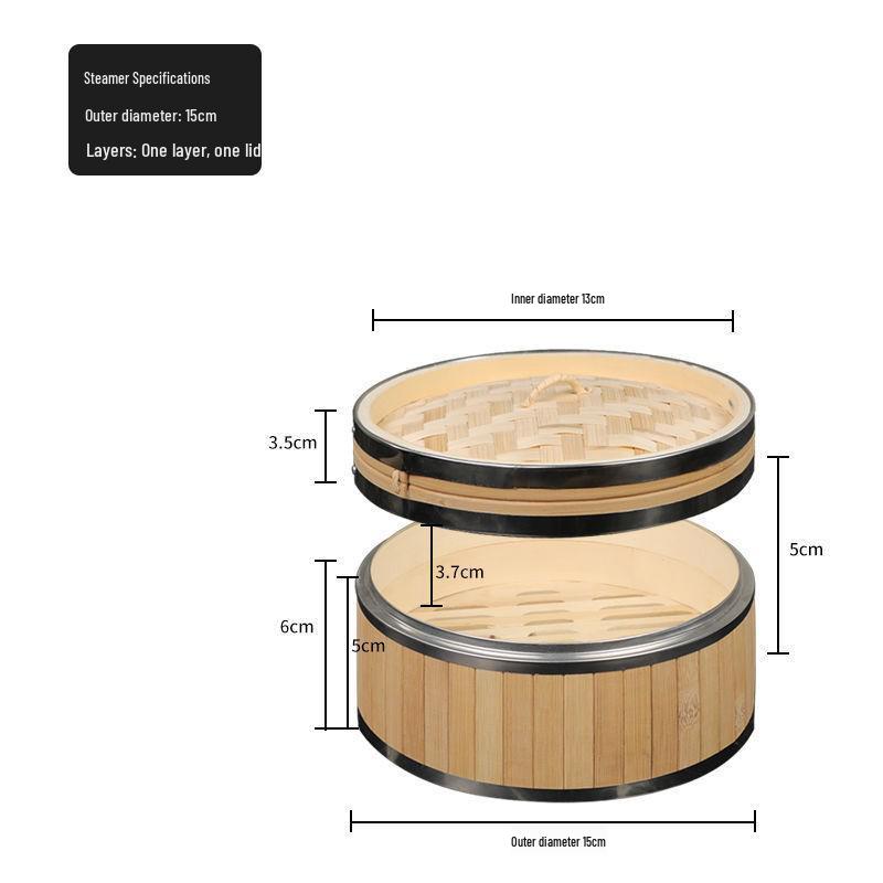 Bamboo Steamer for Small Buns - Household & Commercial Use