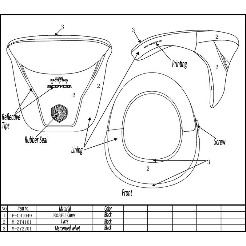 Motorcycle Accessory Neck Protector Cycling Guards Sports Bike Gear Long-Distance Racing Protective Brace Motocross Helmet Guard