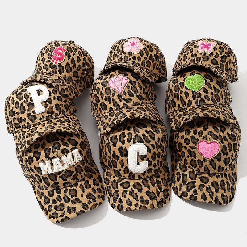 Leopard Print Baseball Caps Unisex Embroidery Spring Autumn Retro Outdoor Sunscreen Hat Adjustable Casual Lovers Fashion Hats