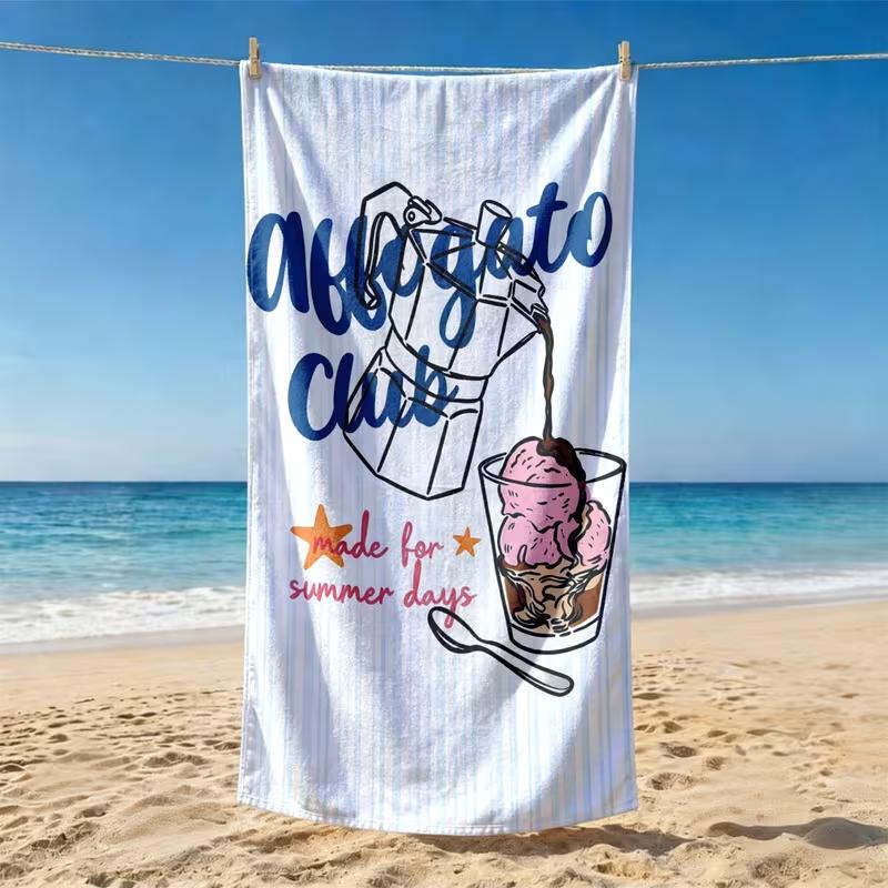 Vintage Margarita Lime Cocktail Print Beach Towel Sand Free Quick Dry Towel for Beach Pool Spa Travel Summer Vacation