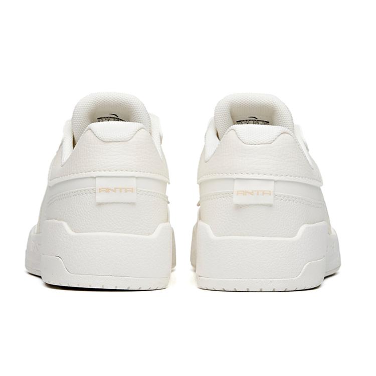 Anta Life Collection Wafers Abrasion Resistant Breathable Low top Skateboard Shoes Women's Ivory White 122148081R-3