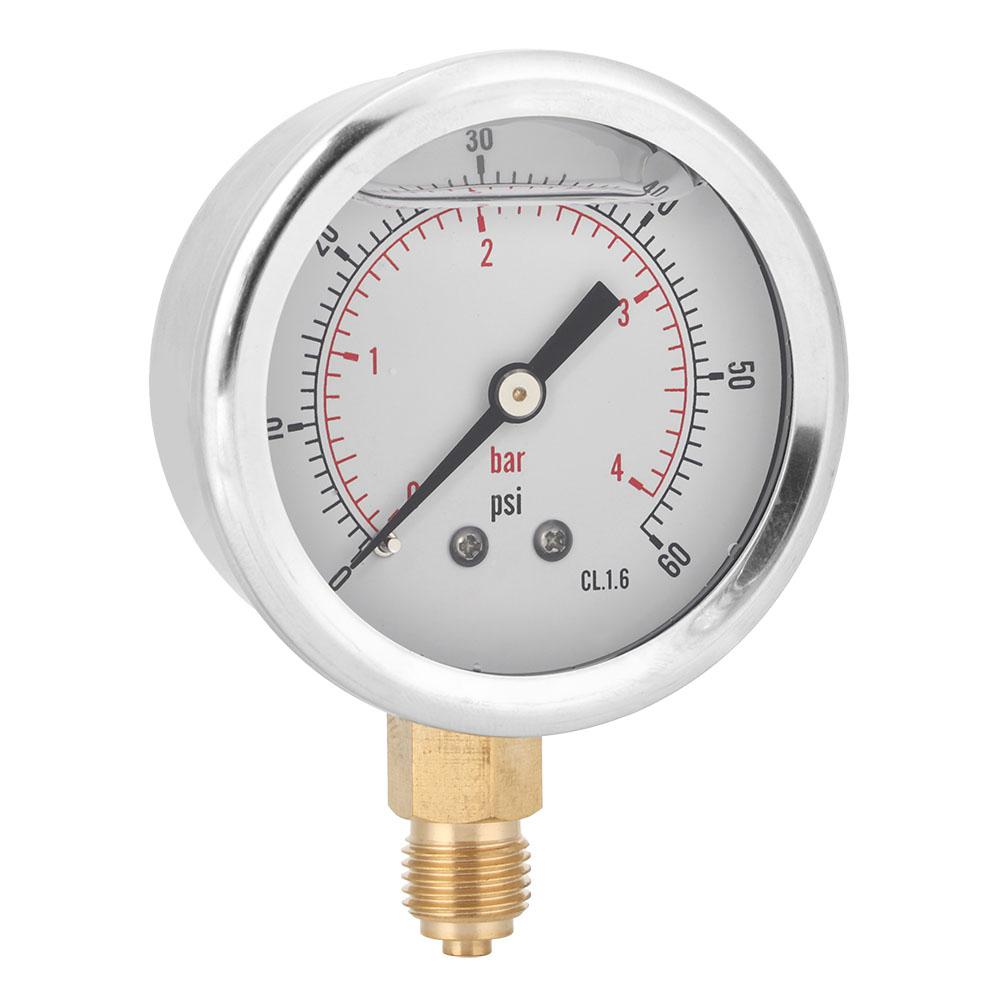 

TS PGG6044bar 14BSP Y60 Radial Oil Filled Pressure Gauge Manometer for Machinery