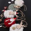 Antler Deer Santa Claus Wool Felt Ornaments Wooden Elk Christmas Tree Decoration Hanging Pendant