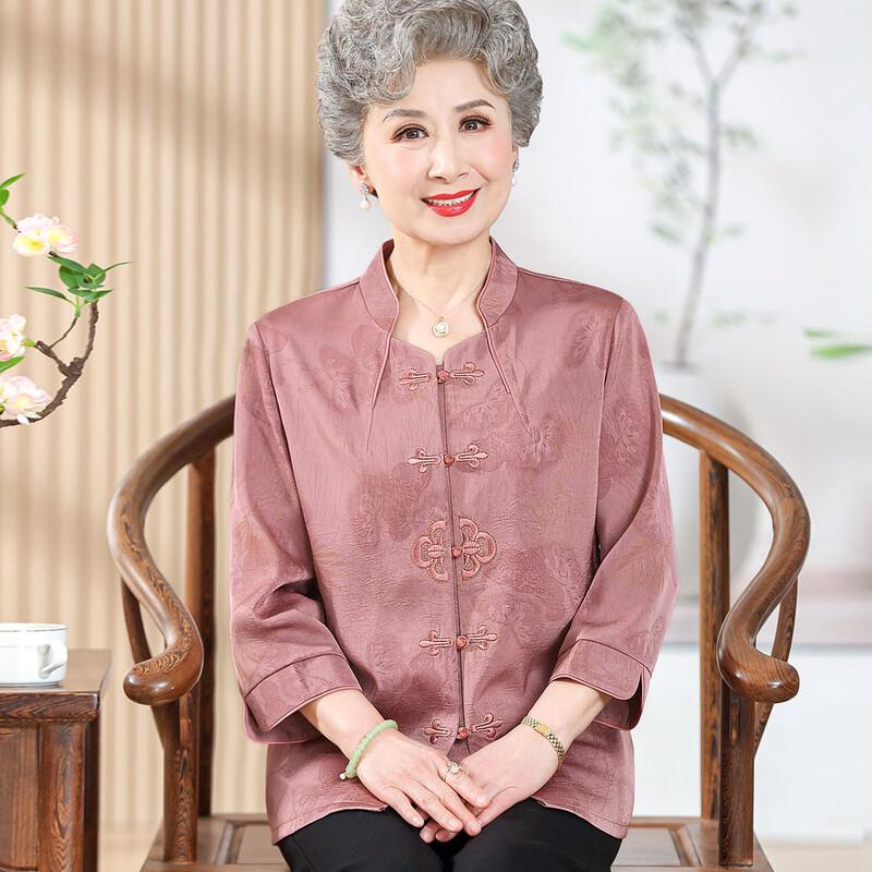Elderly Women's Elegant 3/4 Sleeve Summer Blouse