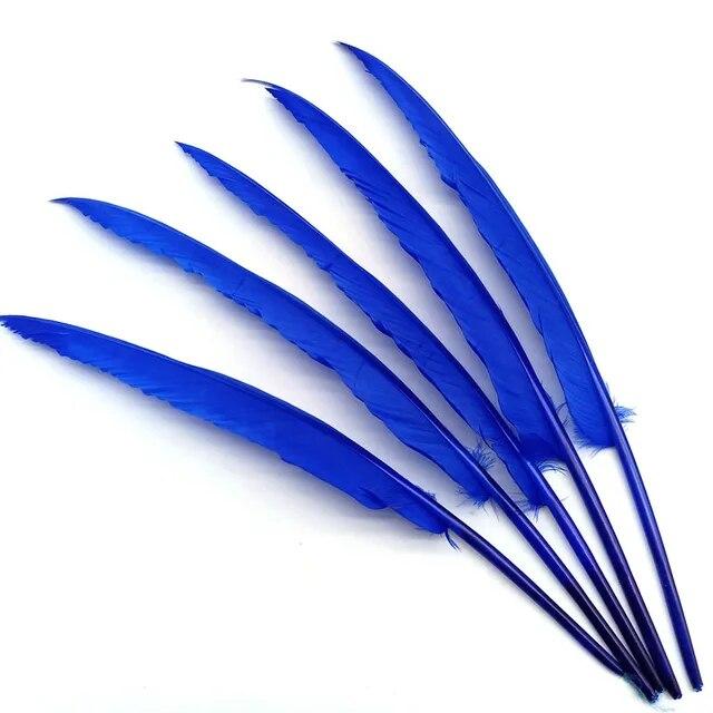 

100 шт фазан Турция большие перья крылья шлейфы DIY индийский головной убор рождественская ваза украшения свадебные аксессуары для рукоделия L королевский синий