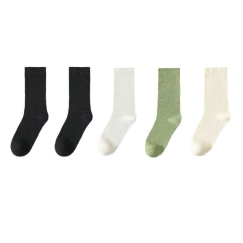 Soft and Boneless Postpartum Stockings, Odor-resistant Mid-calf Socks, Summer Lightweight Style, Spring-autumn White Pile-up Socks