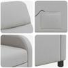 Massage Recliner Chair Cloud Gray Fabric