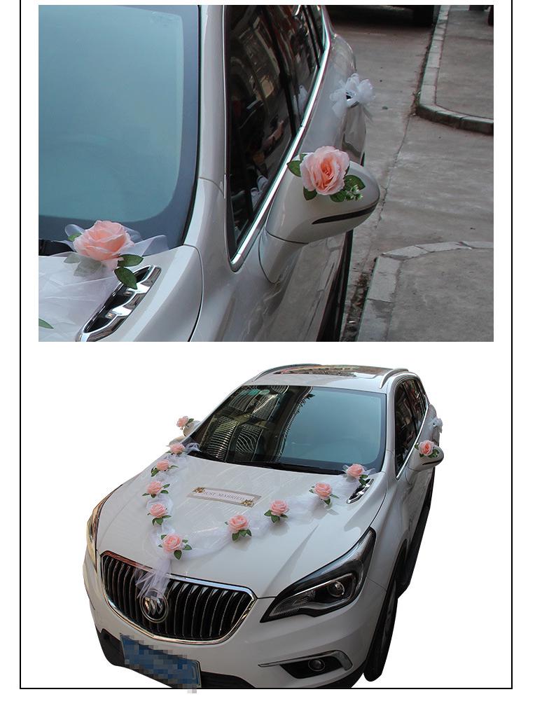 European Wedding Car Decoration Set - Artificial Rose & Head Flower