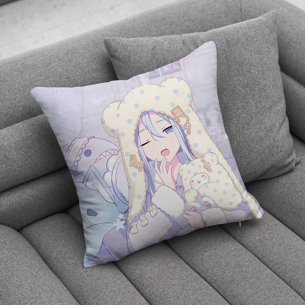 Project Sekai YYoisaki Kanade Pillow Case For Home Bedroom Car Office Decoration Living Room Sofa Cushion Cover Suitable