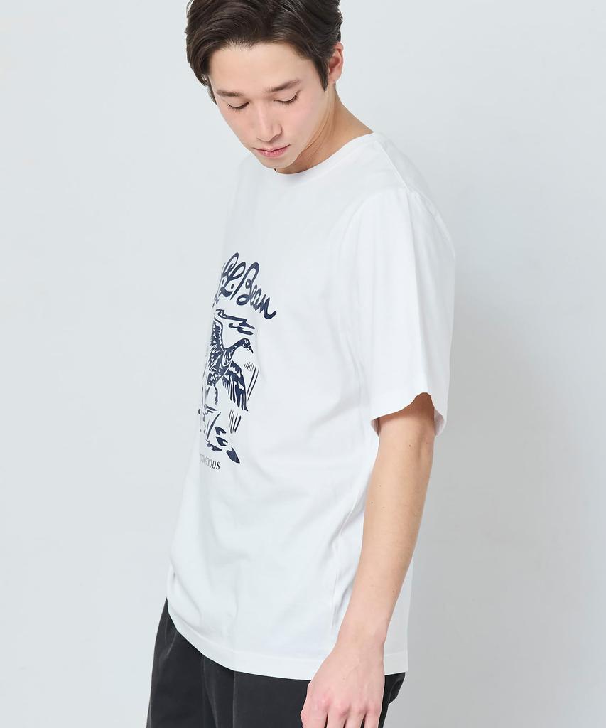 Japan Fit Lake Wash Organic Cotton Graphic Japan Size Shadow 1000130886 [LL Bean] Men's Tee, Fit, S, Green/Script Logo, Green,