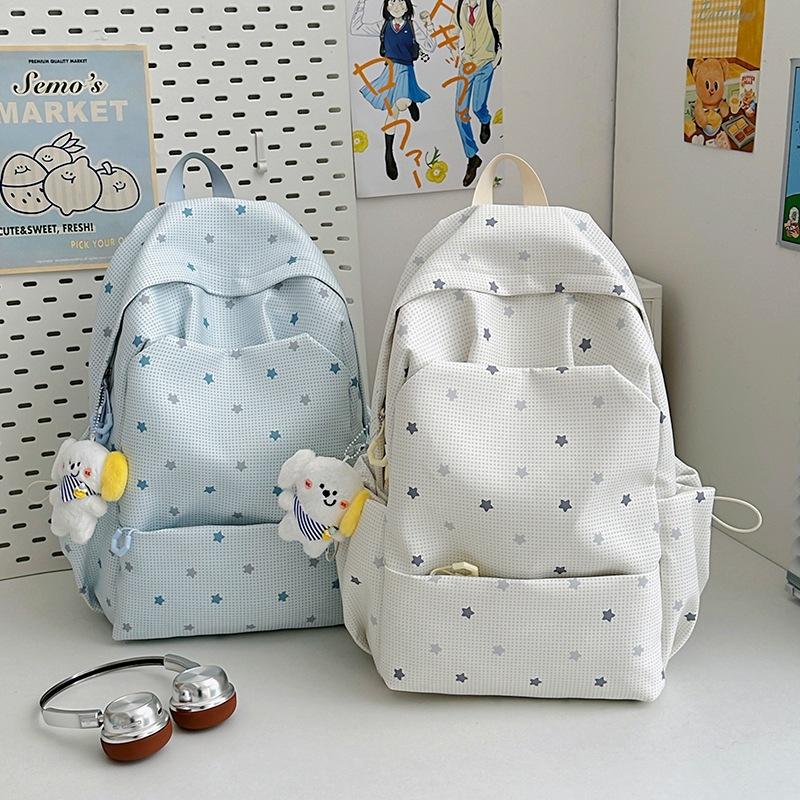Schoolbag cartoon star backpack female ins niche design sense high value campus girl backpack light student bag