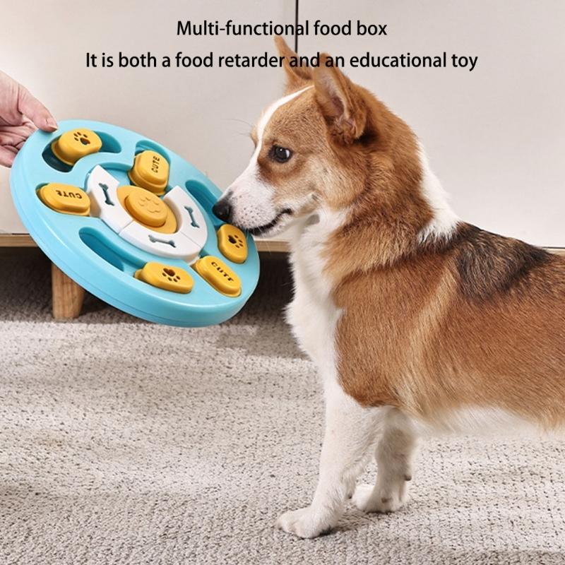 Sliding Modulel Intelligence Feeding Toy Interactively Slow Feeders Puzzles Bowl for Mental Enrichment And IQ Training