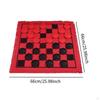 Checkers Board Game Set Draughts 3 in 1 Indoor Outdoor Yard Tic TAC Toe