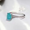 18k Gold  Vintage Emerald Topaz Diamond Rings for Women Genuine Jewelry Wedding Anniversary Resizable Rings Gift Wholesale