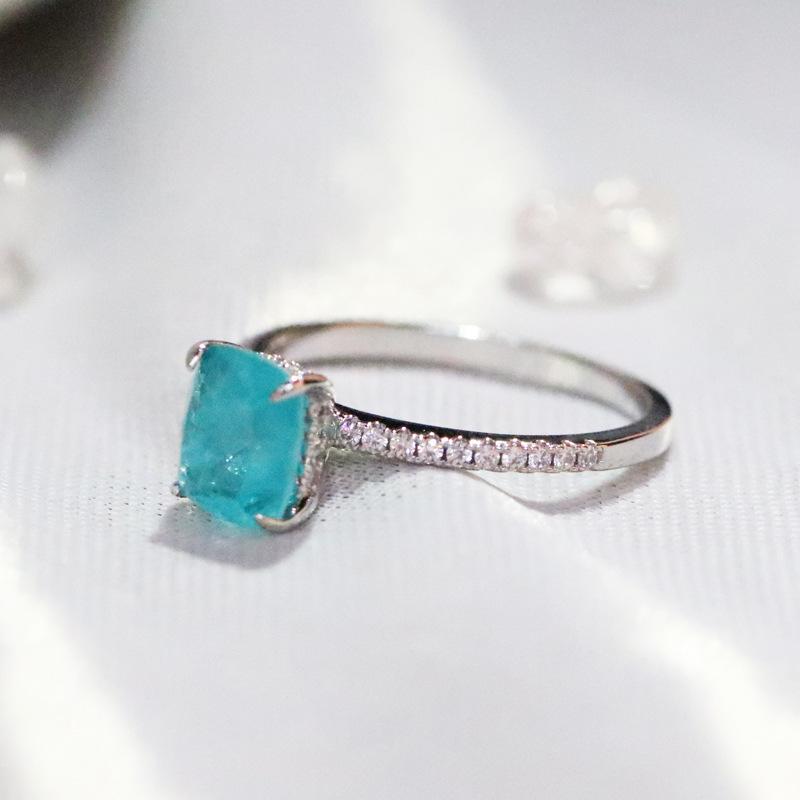 18k Gold  Vintage Emerald Topaz Diamond Rings for Women Genuine Jewelry Wedding Anniversary Resizable Rings Gift Wholesale