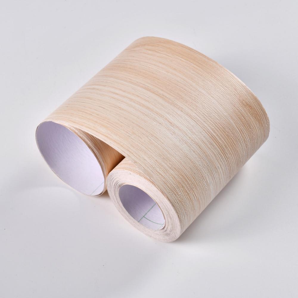 1pc 5mX12cm Thickened Imitation Wood Grain Skirting Wall Stickers, Self-adhesive Living Room Bedroom Wall Corner Decoration