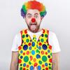 A84E-Clown Costume Clown Wig Clown Nose Accessories Bow Tie White Gloves for Women Men Adults Carnival Party