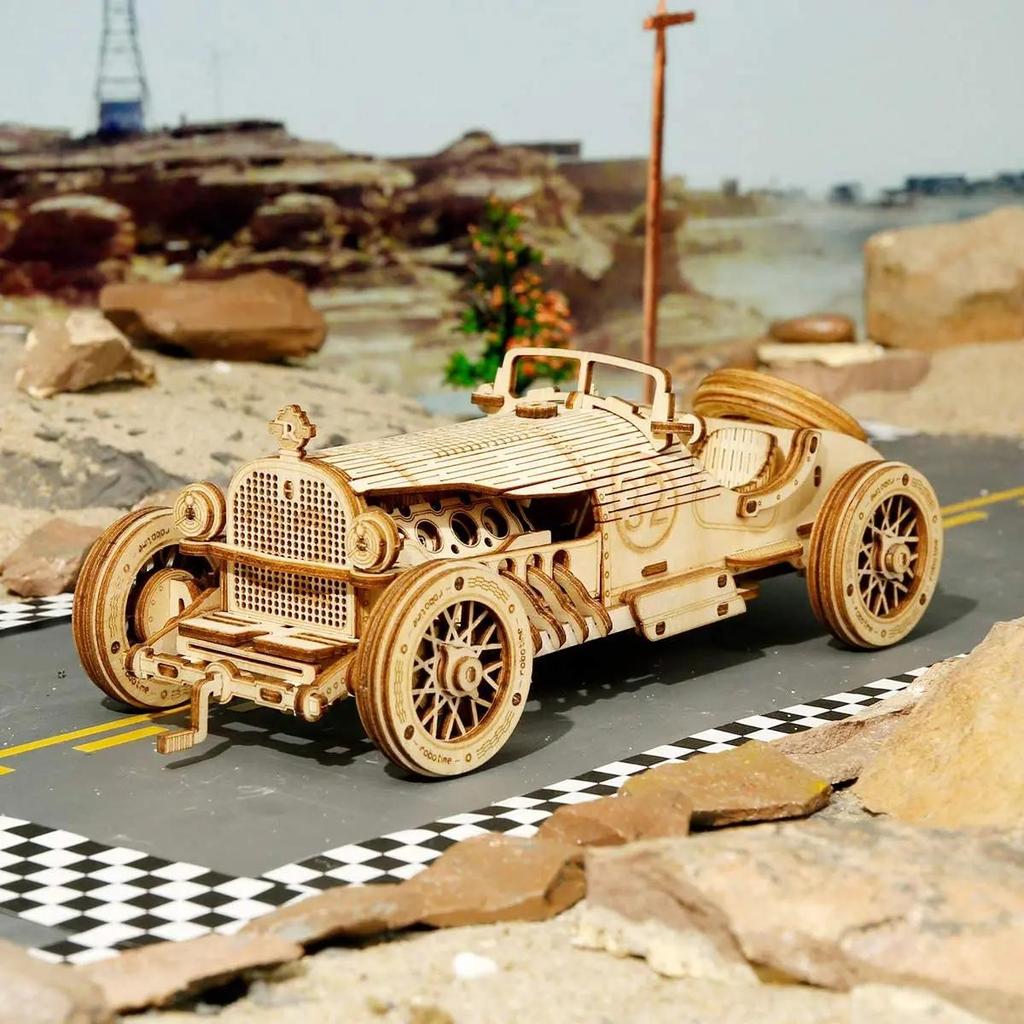 ROKR Grand Prix Car Scale Model 3D Wooden Puzzle MC401