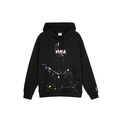 Puma Klassiker Ftp Hoodie Mit Kreativem Print Unisex Hoodies Schwarz 625830-01