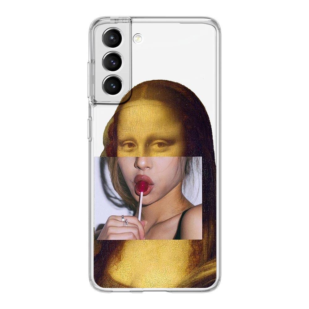 Phone Case For Samsung Galaxy S24 Ultra S23 FE S22 S20 S21 5G S10 S9 Plus S10E S8 Soft Clear Art Aesthetic David Mona Lisa Cover