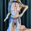 Blaue Strass-Quasten-Hüftkette - Damen Bikini Strandaccessoire