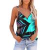 2023 Summer Sleeveless Zip Print Tank Top For Women Fashion Loose Casual V Neck Shirt Elegant Vest Clothing 25562