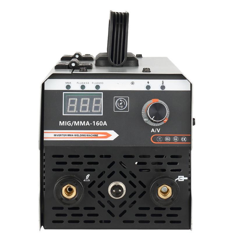 MIG/MMA-160A Small Automatic Electric Welding Machine Portable Gasless Double Protection Inverter Welder 280 * 145 * 235MM