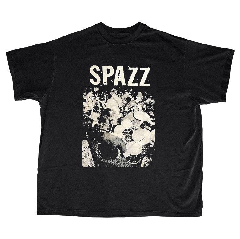 SPAZZ GILMAN 100% cotton unisex black t-shirt TE8196 Unisex T-Shirt XXXXL