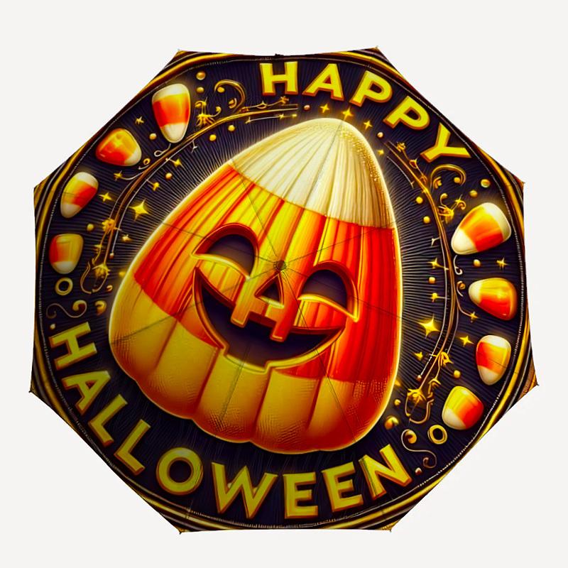 

1PC Happy Halloween Decoration Automatic Open/close Umbrella with 8-Rib Structure for Women/Men, All-Season Use - Travel Essential, Stylish Accessory,