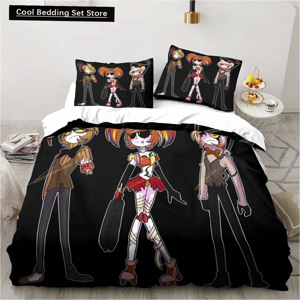 New 3D Print Murder-Drones Cartoon Bedding Set,Duvet Cover Bed Set Quilt Cover Pillowcase,King Queen Twin Size Boys Girls Adults