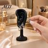 Black Earring Holder Human Ear Holder, Shaped Jewelry Stand, Storage Small Organizer Organizer, Display Stand for Home Dresser Store Counter Use