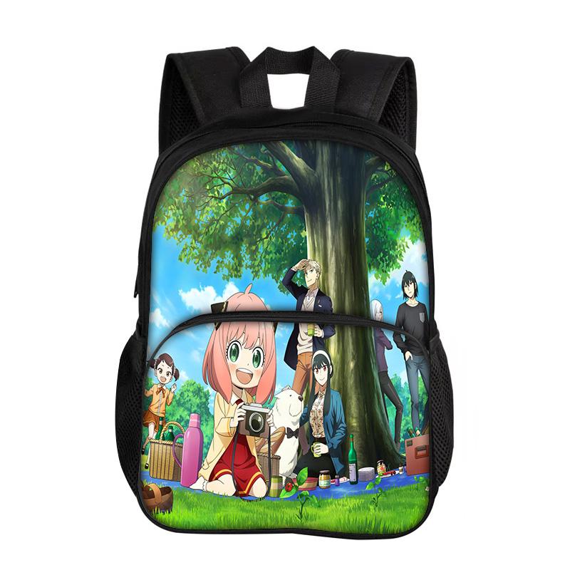 SPY×FAMILY Round Front Bag Backpack Versatile Fashion Trend Cartoon Boy and Girl School Birthday Best Gift