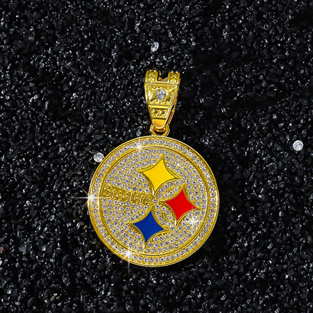 

Новое мужское женское хип-хоп ожерелье с круглым кулоном с буквой, 13 мм, сплав, блестящие стразы, кубинская цепь, хип-хоп ожерелье, модная бижутерия