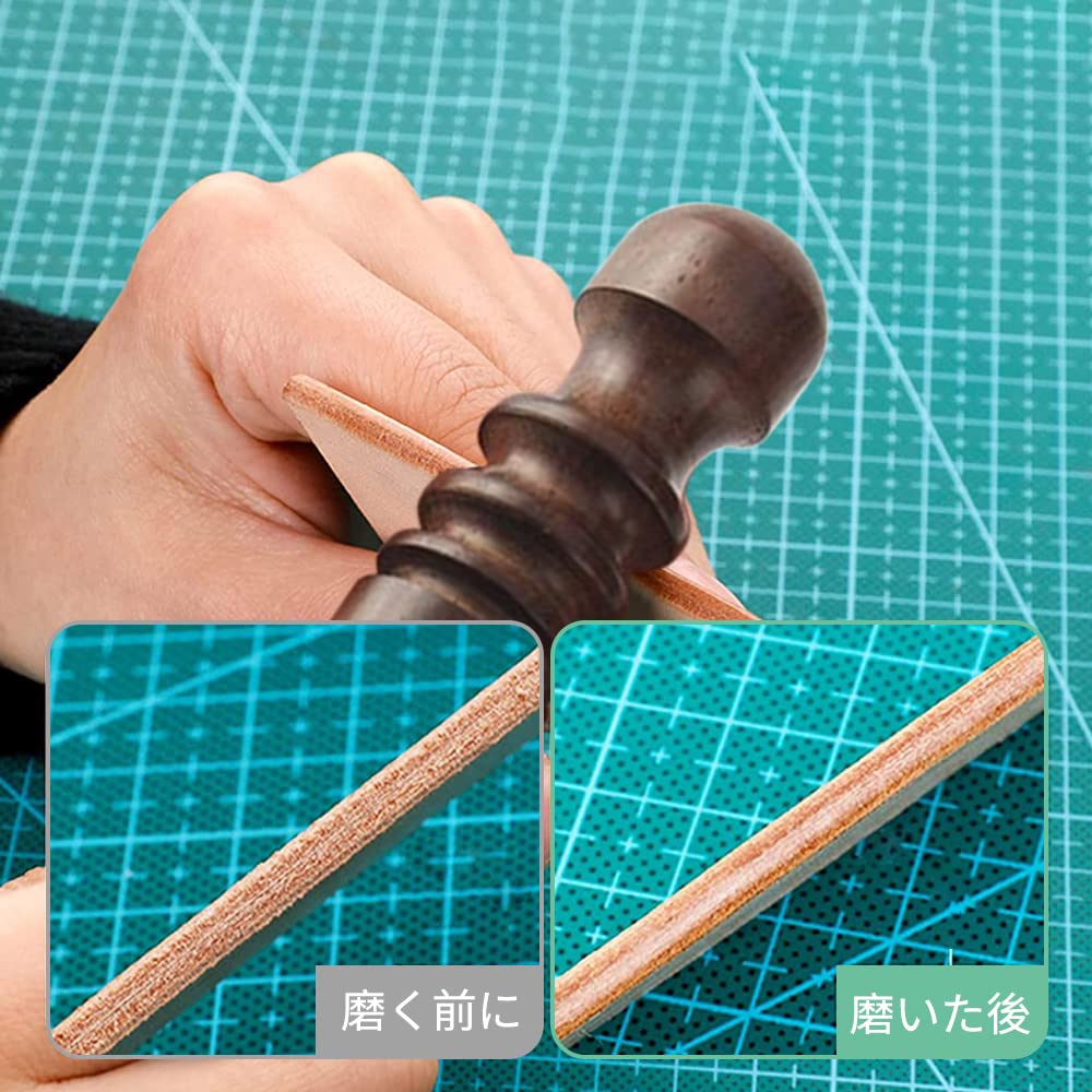Samcos Ebony Leather Edge Polishing Stick A specialized tool for polishing leather and leather Includes sanding - edges, finishing, leatherwork,