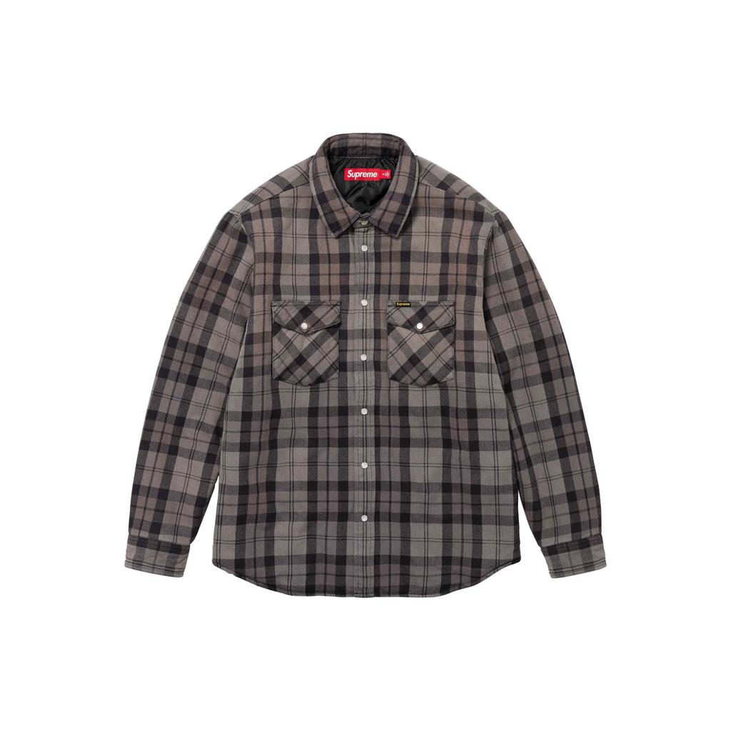 Supreme Quilted Flannel Snap Shirt SUP-SS24-034