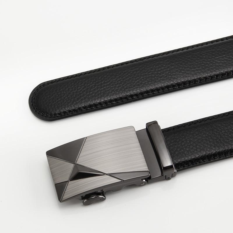 

Мужской ремень из искусственной кожи Ремень из микрофибры с автоматической пряжкой Деловой повседневный трендовый ремень 110-130CM