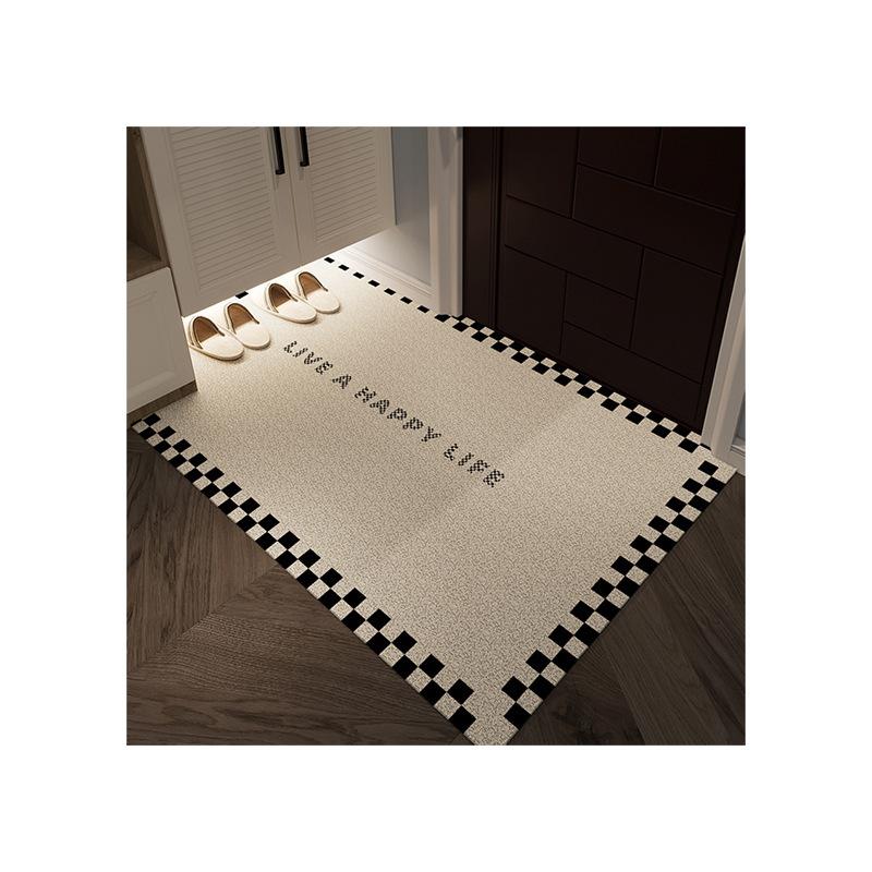Modern Simple Lattice Porch Silk Ring Floor Mat Is Easy To Clean, And Can Be Freely Cut Into The Home Floor Mat Non-Slip Floor Mat